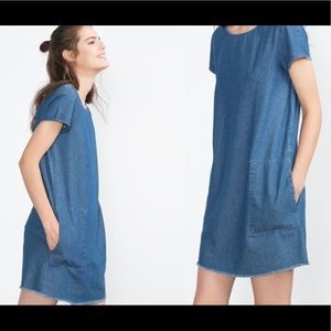Zara Trafaluc Denim Shift Dress